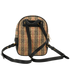 Burberry Check Backpack, &pound;420, Handbags, Beige, Canvas/Leather, Back view